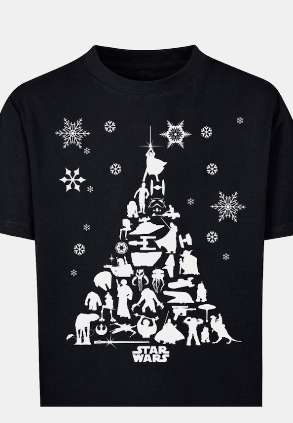 Star Wars Christmas Tree with Kids Basic Tee-0