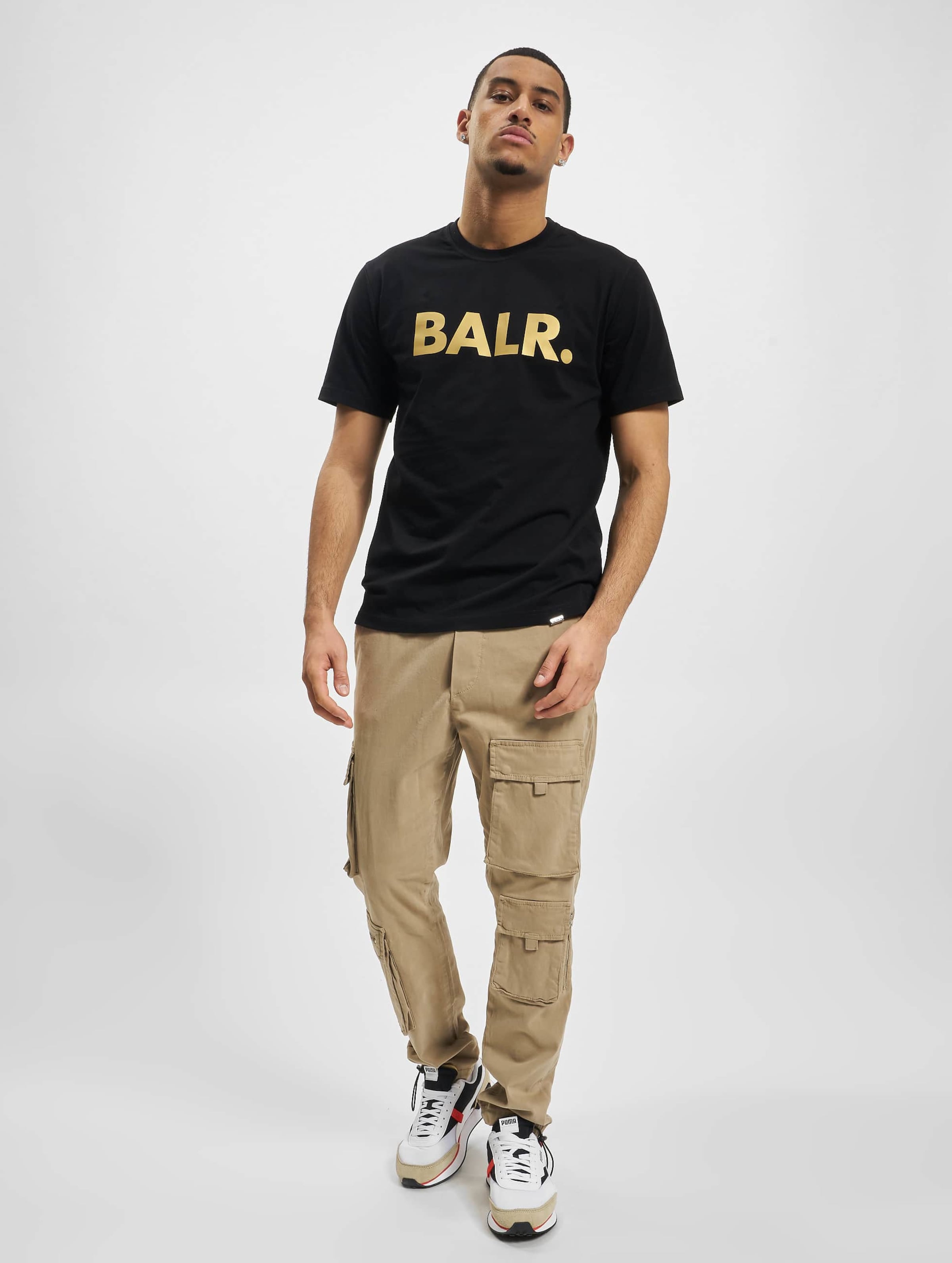 Balr Brand Straight T Shirt Grey Melange