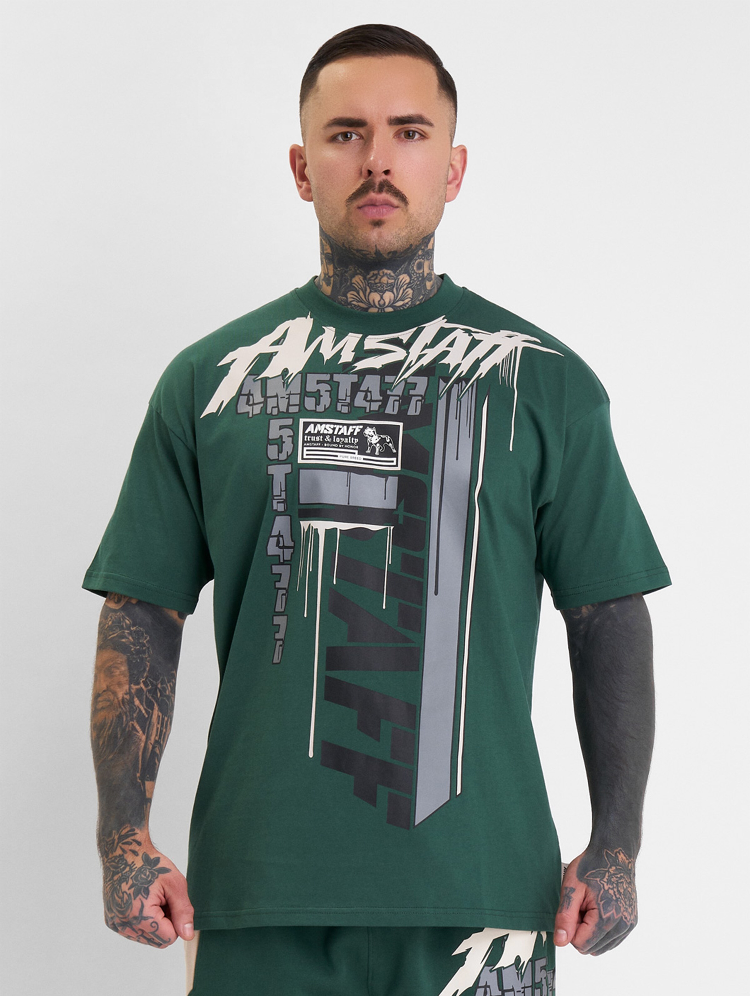 Amstaff Cary T-Shirt Mannen op kleur groen, Maat XXL