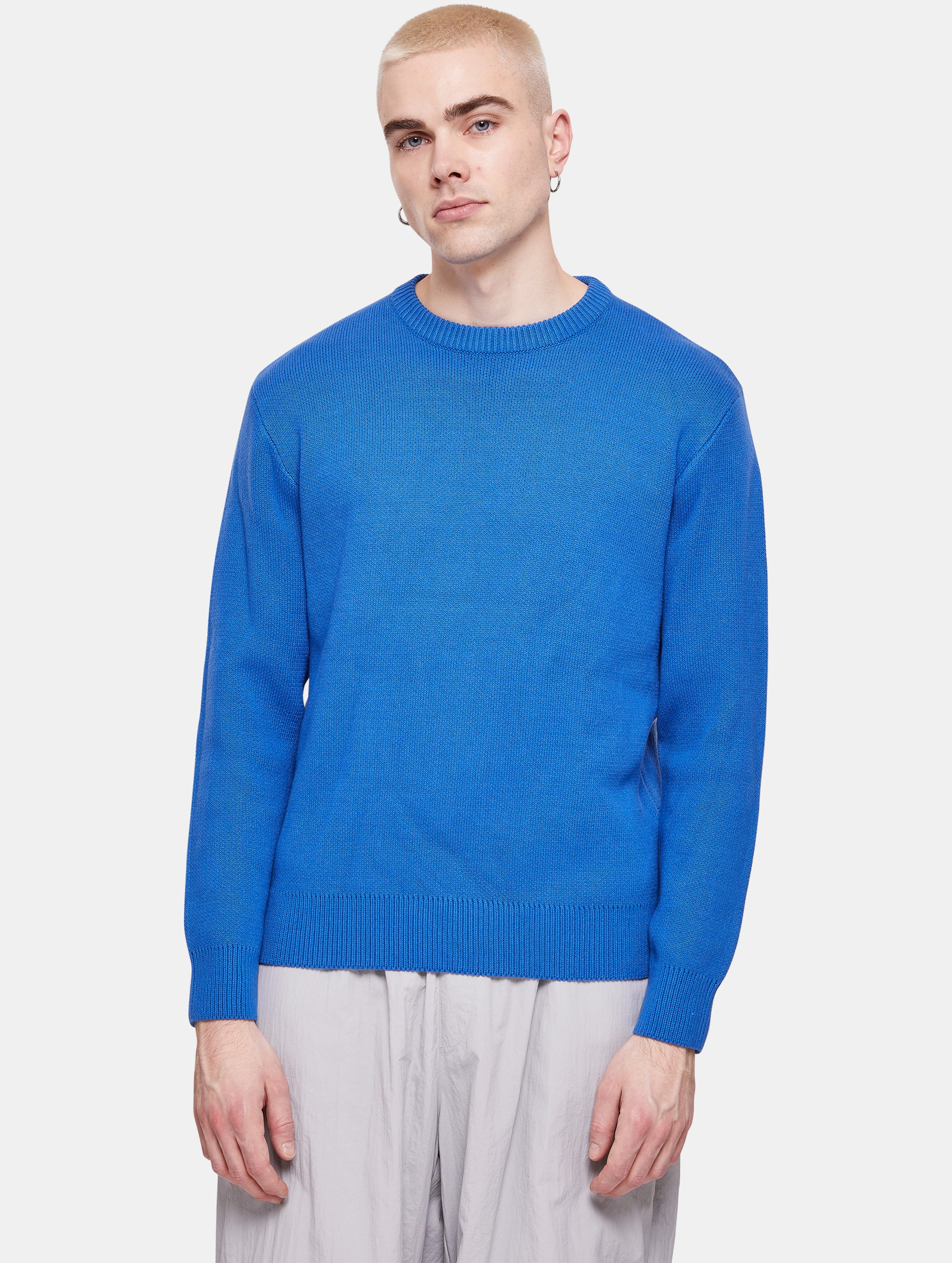 Urban Classics Heavy Oversized Sweater Mannen op kleur blauw, Maat 5XL