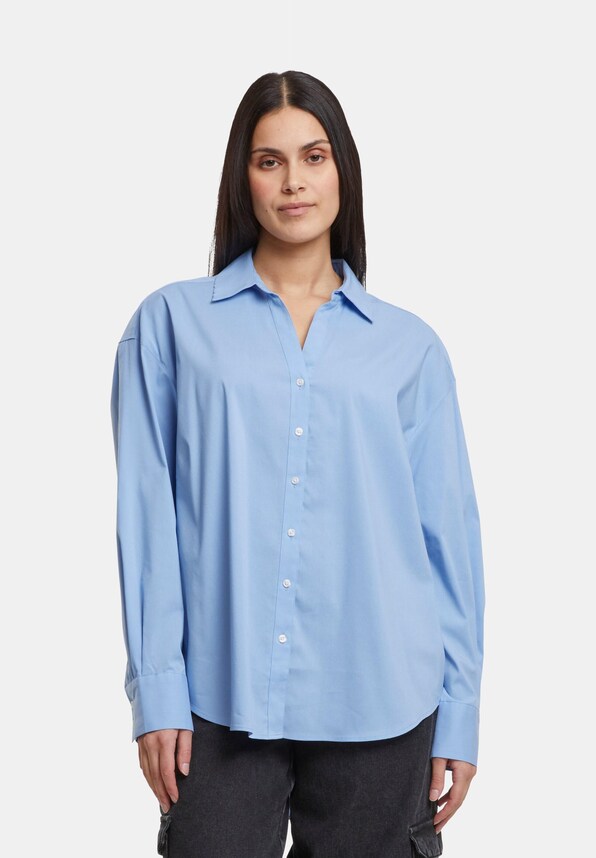 Urban Classics Ladies Oversized Cotton Blouse-0