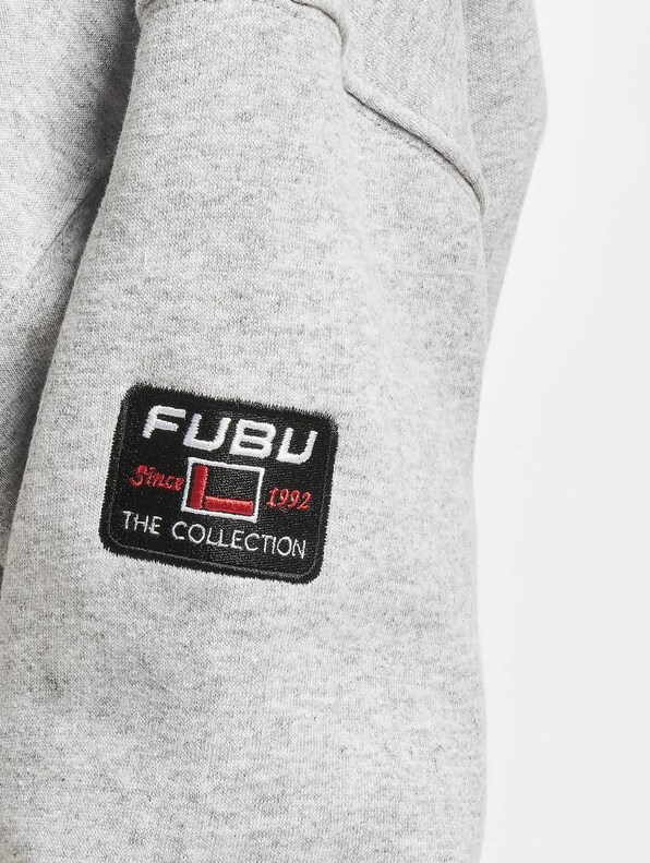 Fubu Varsity Short Crew Sweatshirt Heather-4