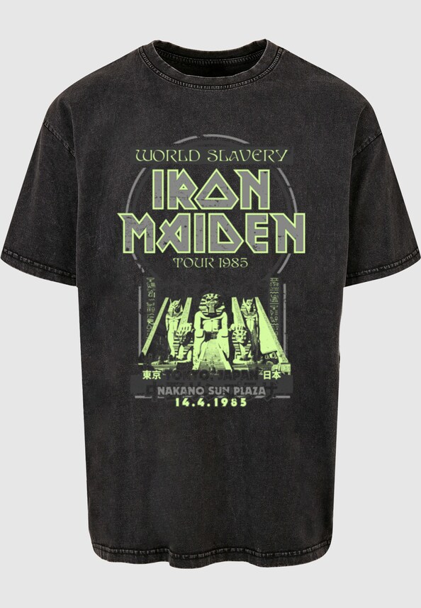 Powerslave - Japanese Flyer Acid Washed Oversize Tee-2