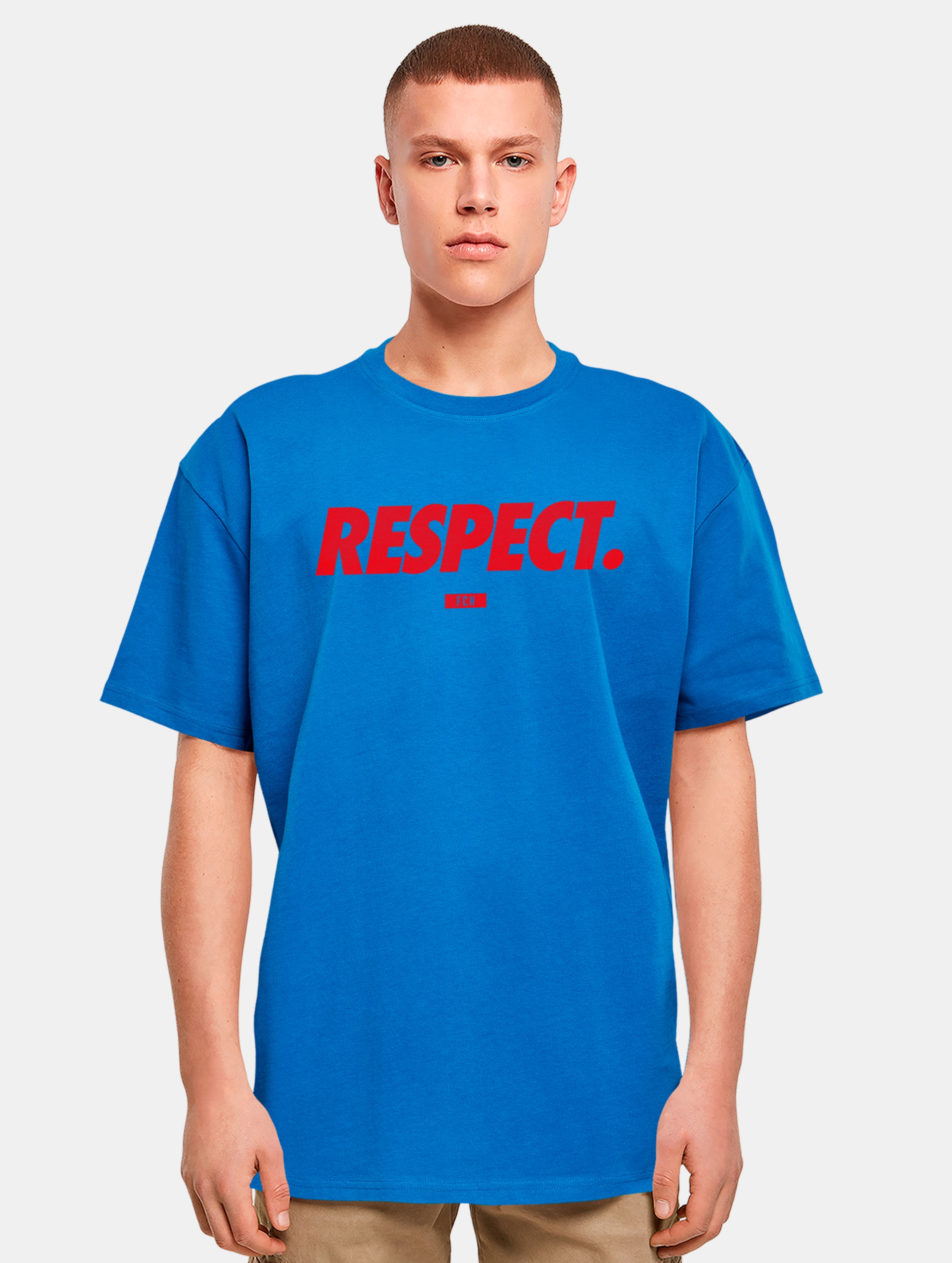 Mister Tee Upscale Football's coming Home Respect Oversize T-Shirts Männer,Unisex op kleur blauw, Maat XXL
