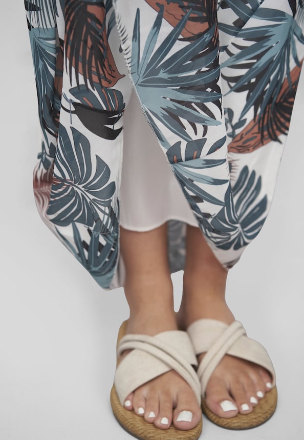 2-Layered Maxi-Dress Tropical Print-5