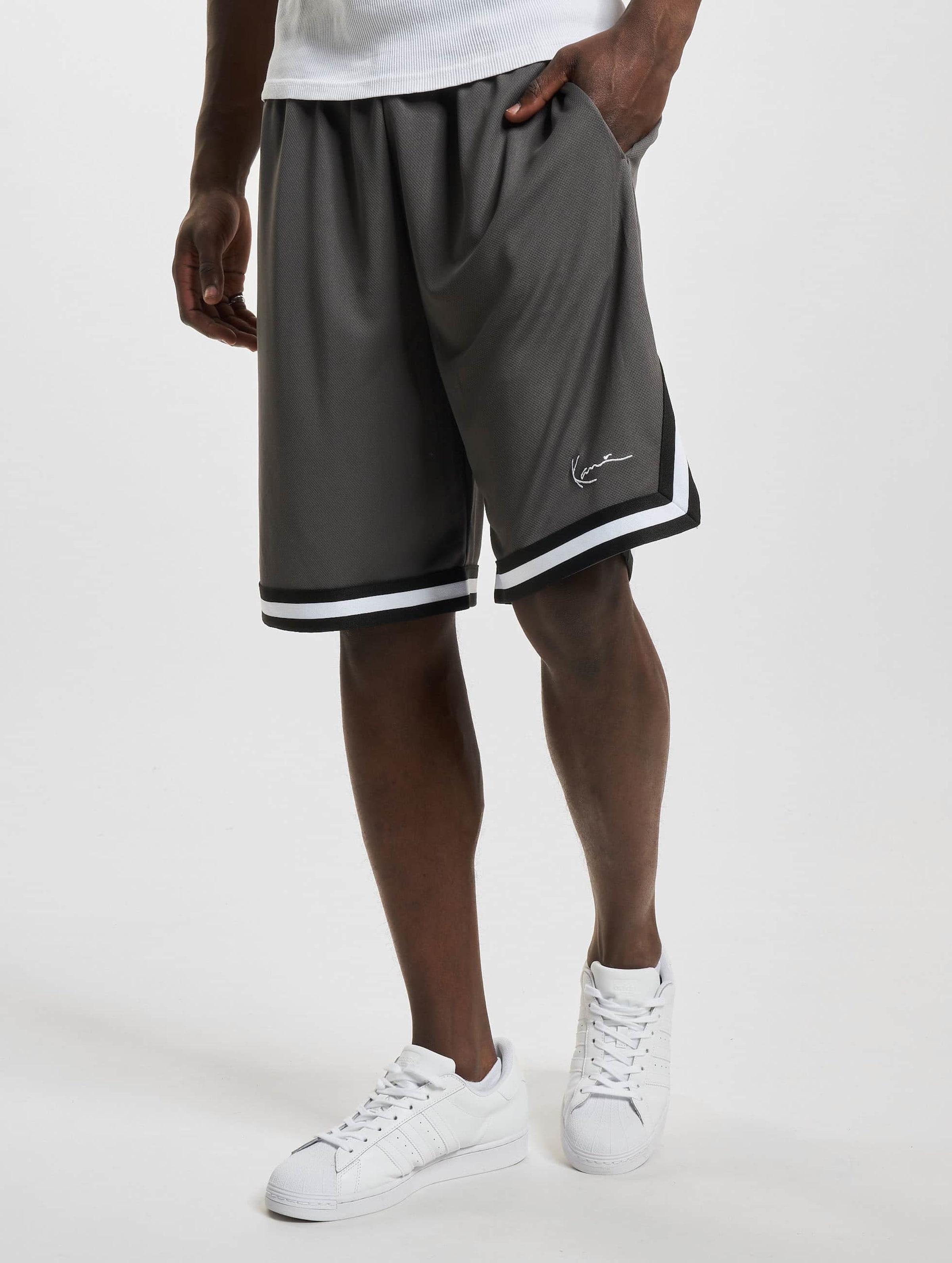 Karl Kani KK Small Signature Essential Mesh Shorts dark grey op kleur grijs, Maat XS