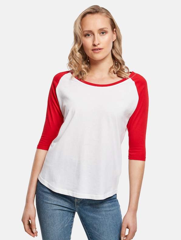Ladies 3/4 Contrast Raglan Tee-0