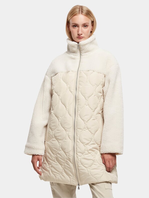Ladies Oversized Sherpa Quilted -0