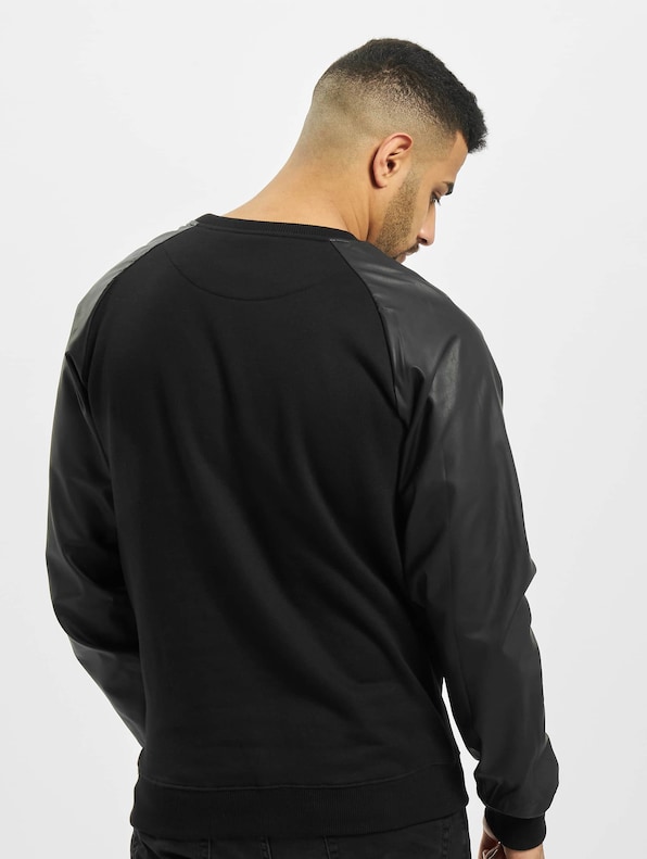 Urban Classics Raglan Leather Imitation Sweatshirt-1