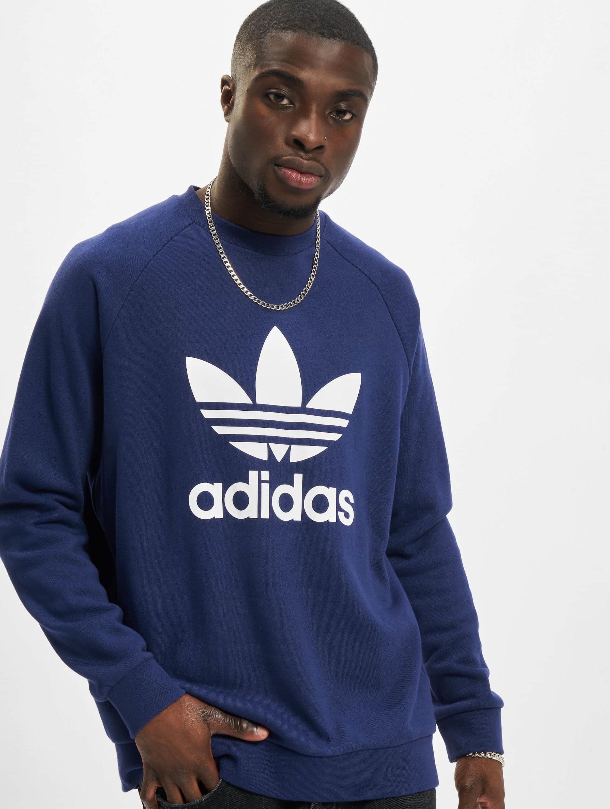 Adidas trefoil crew neck sales sweatshirt