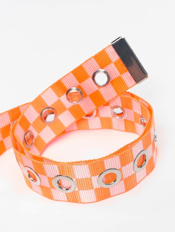 Checker With Eyelets Belt-2