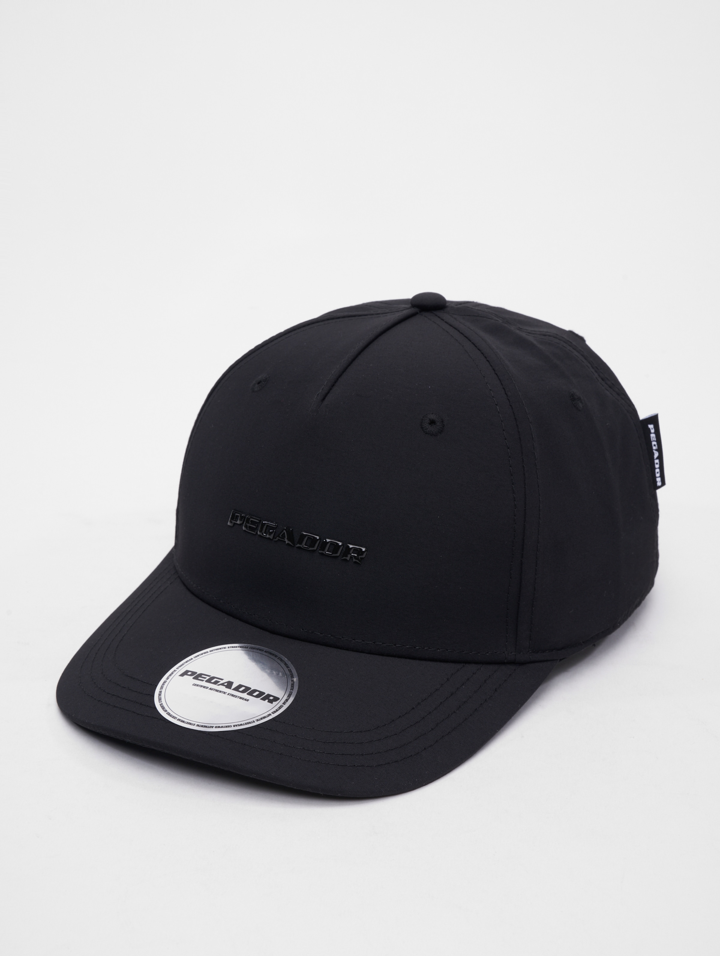 PEGADOR Logo Crushed Snapback Cap Frauen,Männer,Unisex op kleur zwart, Maat ADJUSTABLE