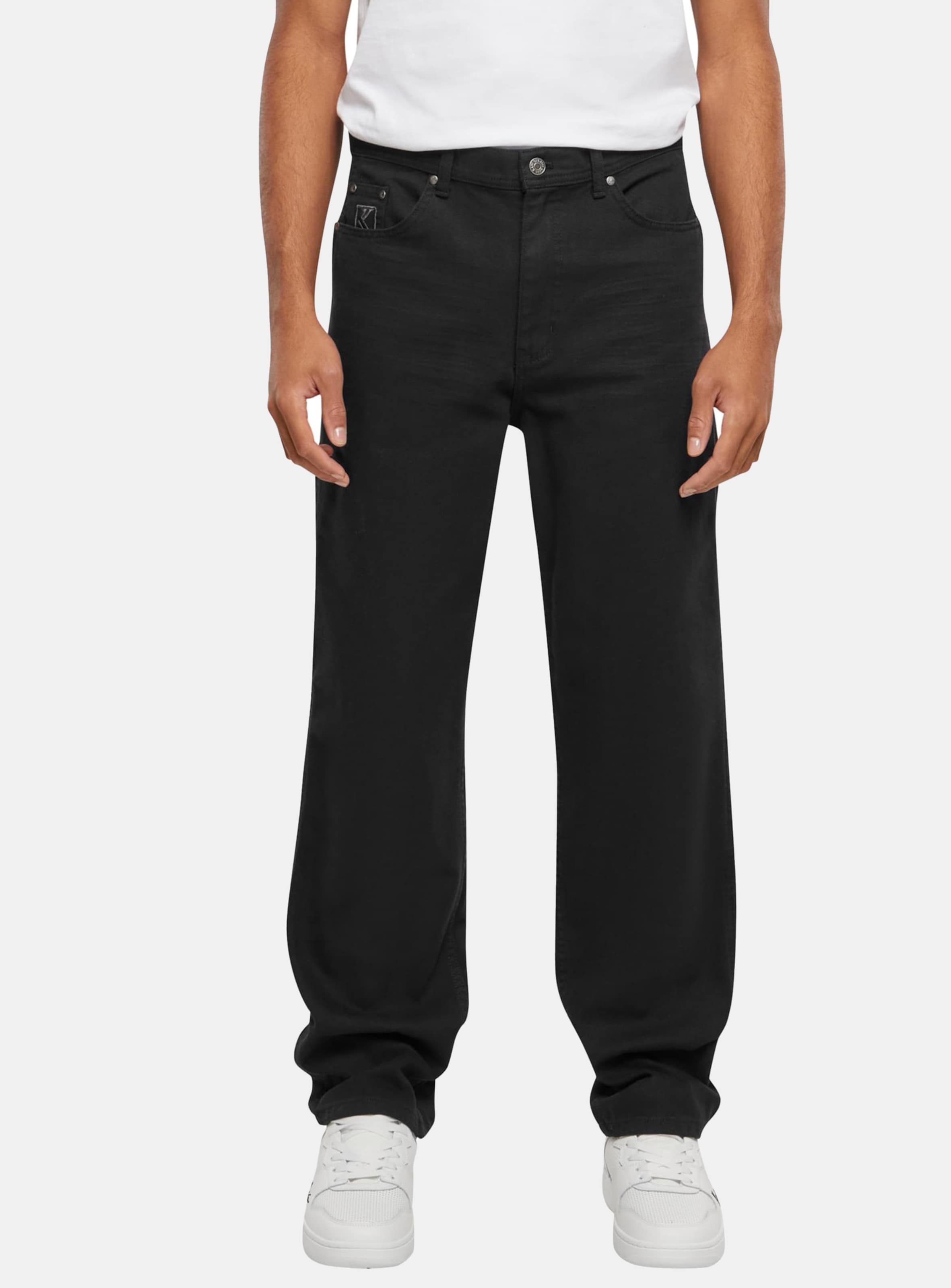 Karl Kani OG Washed Workwear Pants Baggy Mannen op kleur zwart, Maat L
