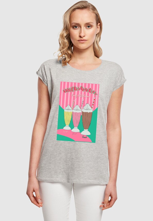 Ladies Milkshake Tee - Extended Shoulder Tee-0