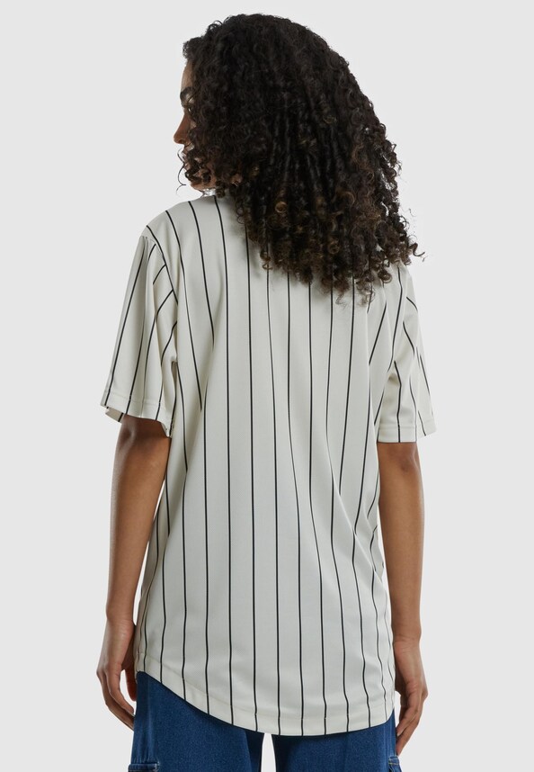KW251-028-1 Varsity Heart Pinstripe Baseball Shirt-1