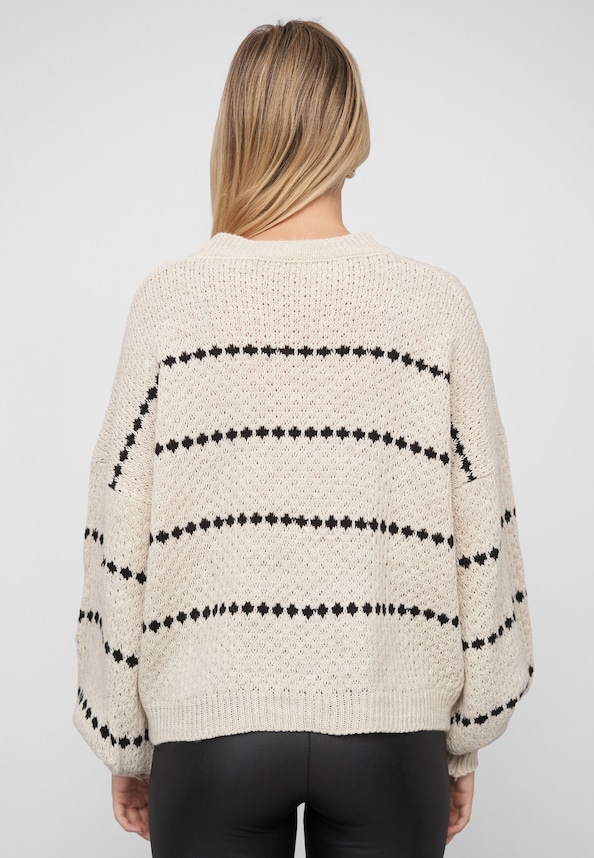 Knit Sweater with stripes-1