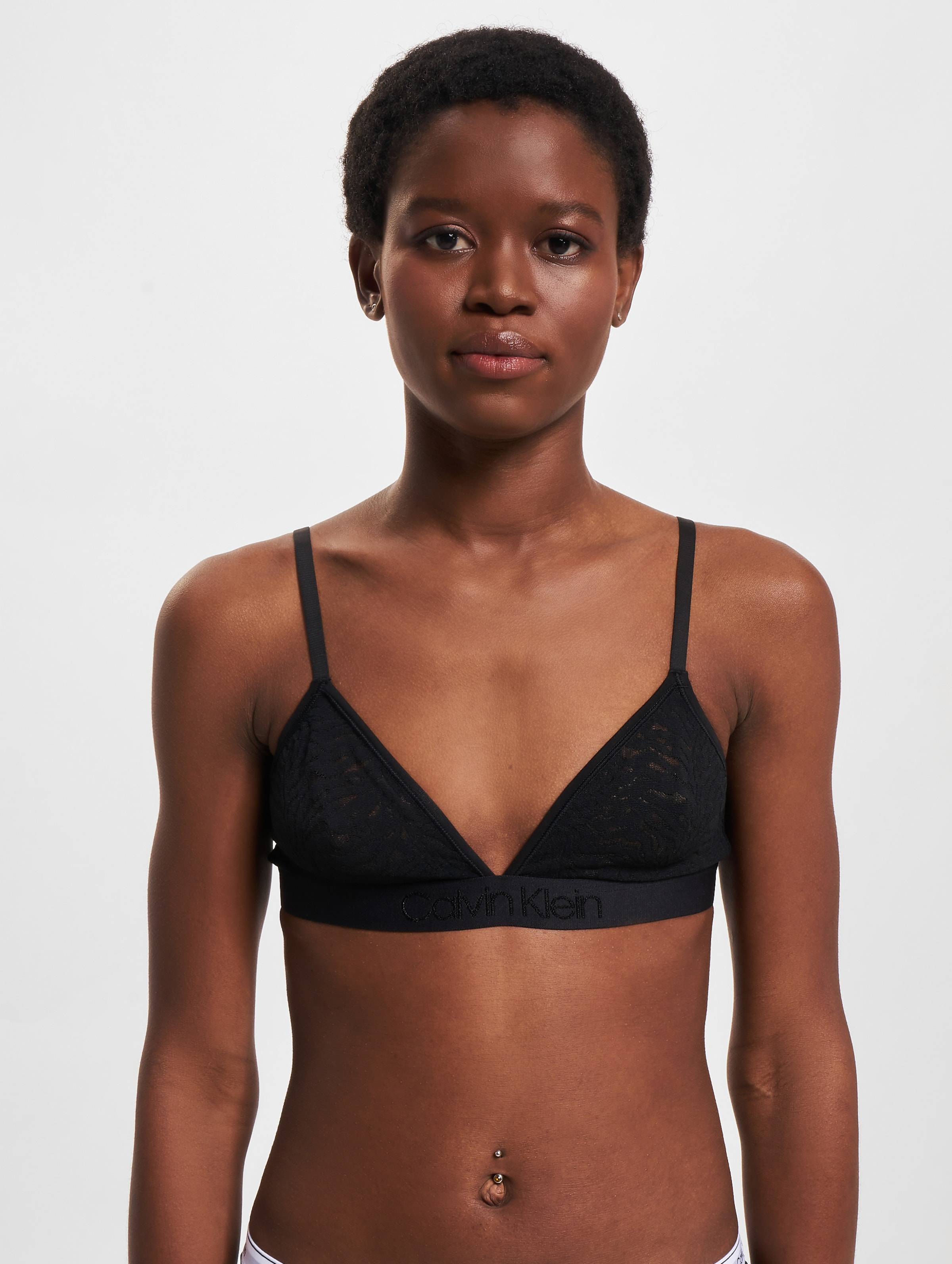 Calvin Klein Lined Triangle Unterwäsche Vrouwen op kleur zwart, Maat XS