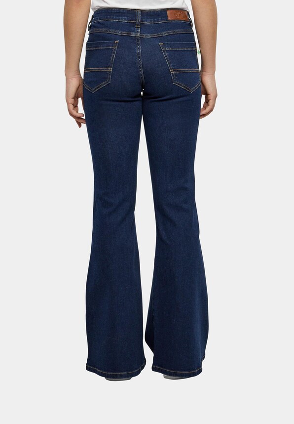 Ladies Organic Low Waist Flared Denim-1