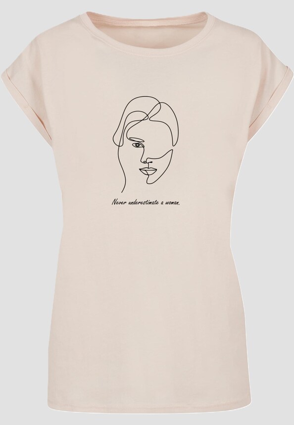 Ladies WD - Woman Figure Extended Shoulder Tee-2