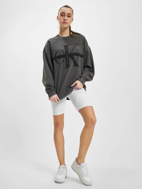 Calvin Klein Stripe Monologo Washed Sweatshirt Industrial-4