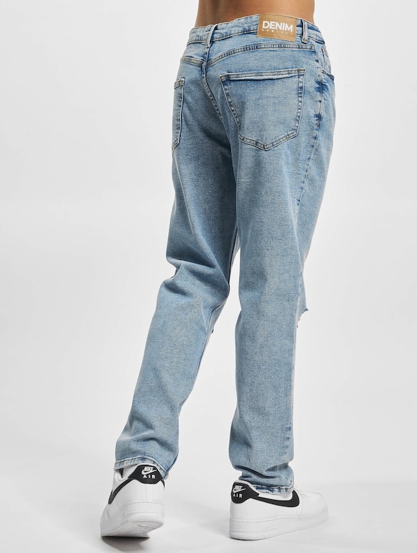 Denim Project Dprecycled Destroy Straight Fit Jeans Light Stone-1
