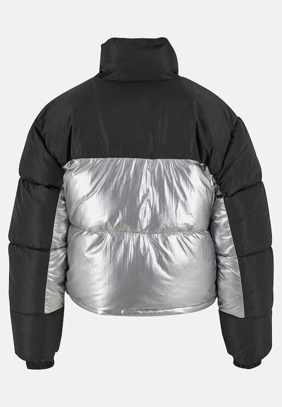 KK Og Metallic Block Crop Puffer Jacket  metallic-3