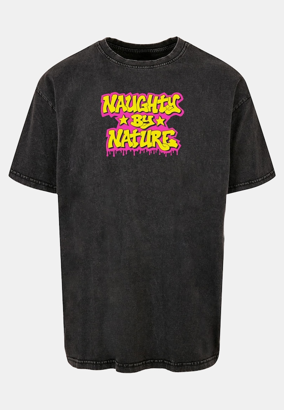 Naughty By Nature - Neon Drop Acid Washed Heavy Oversized Tee-4