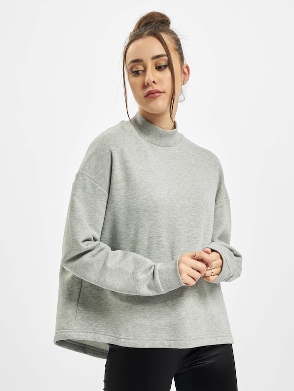 Urban Classics Ladies Oversized High Neck Crew Pullover-2
