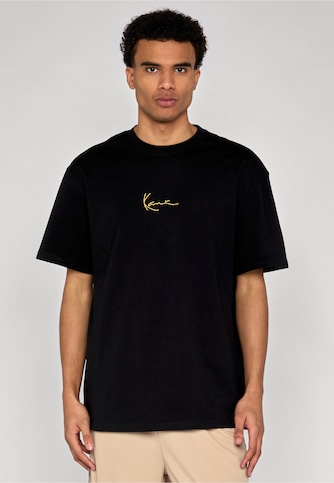 Small Signature Gold Logo Tee black