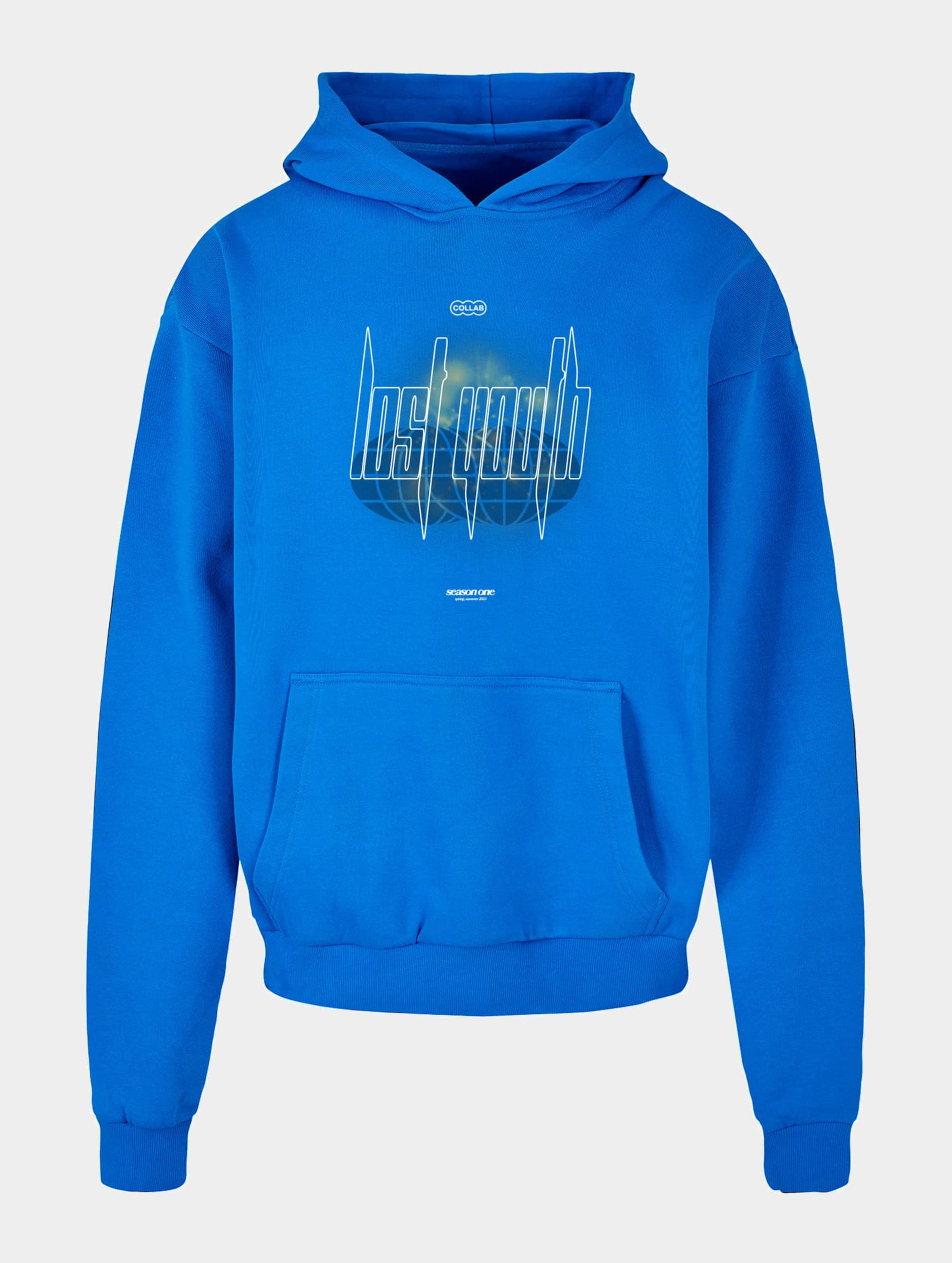 Lost Youth LY HOODY - COLLAB Mannen op kleur blauw, Maat 4XL
