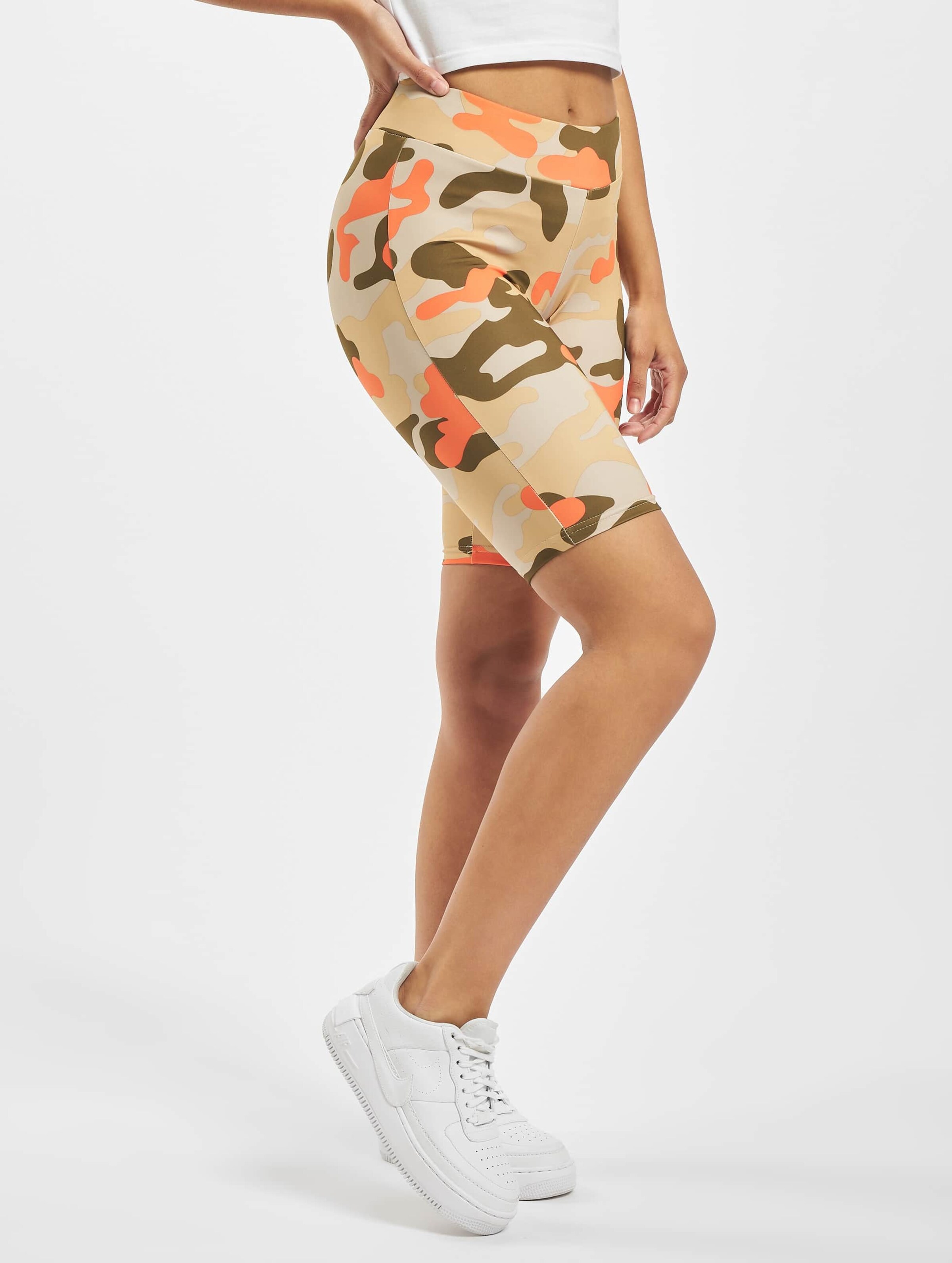 Orange camo best sale biker shorts