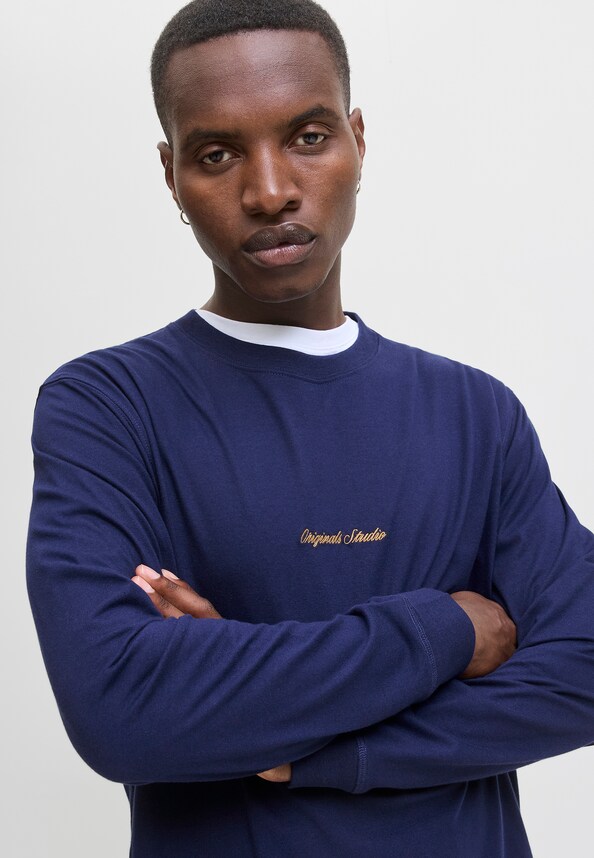 JORNORREBRO EMB TEE LS CREW NECK-3