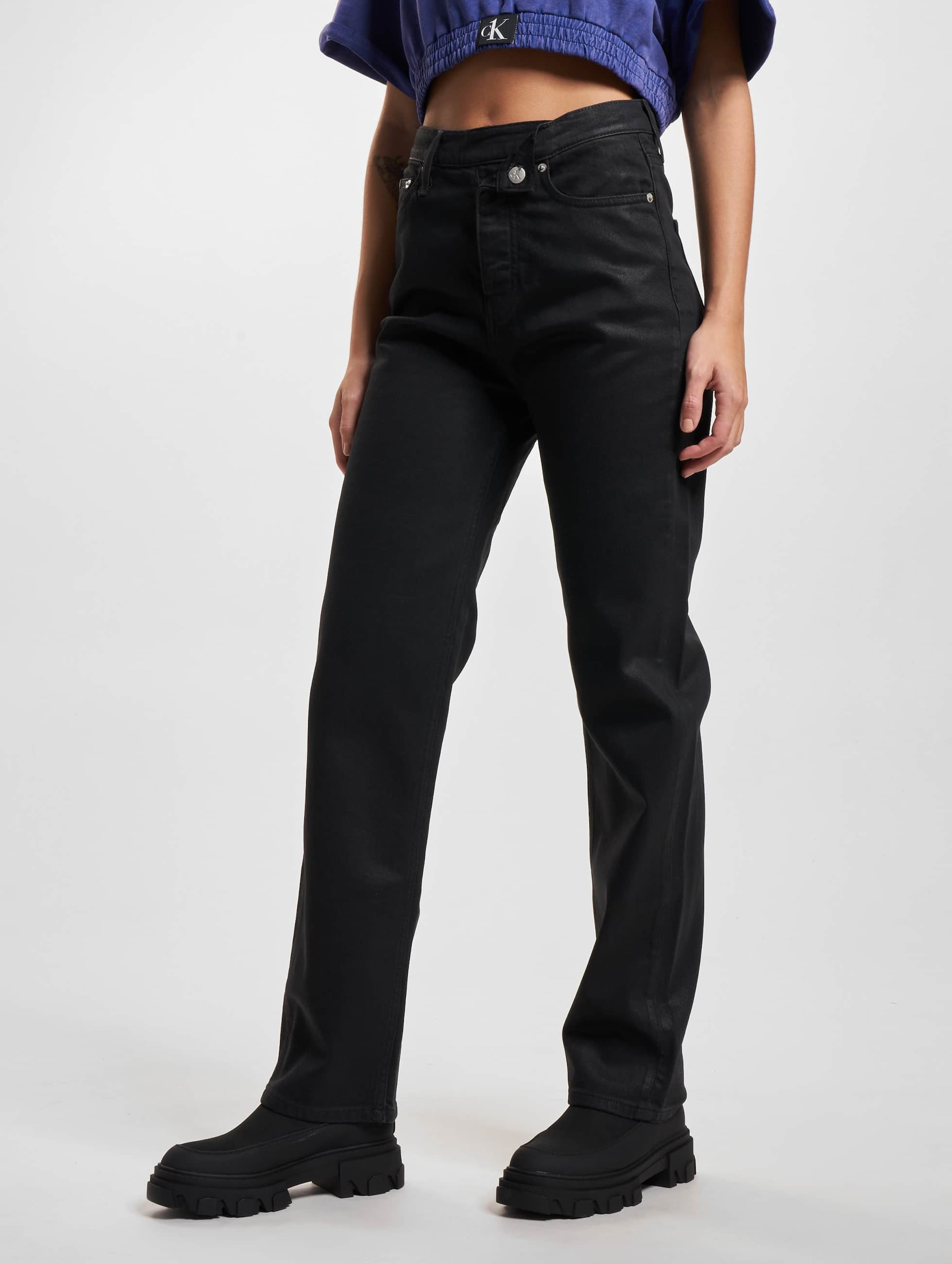 Calvin Klein Jeans High Rise Vrouwen op kleur zwart, Maat 2930