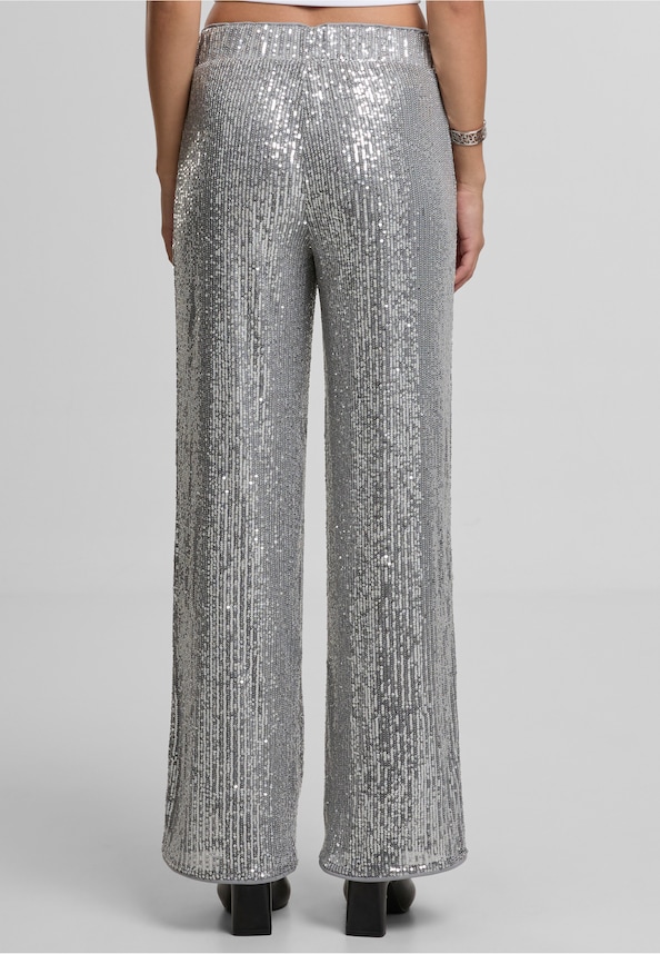 NMSCARLET SEQUIN WIDE PANTS JRS-1
