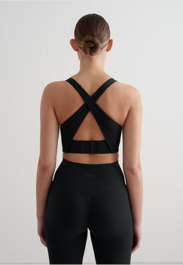Black Ribbed Performance Support -1