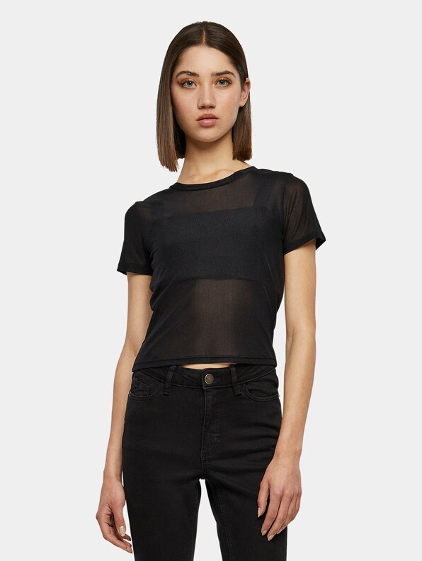 Ladies Short Mesh Tee-0