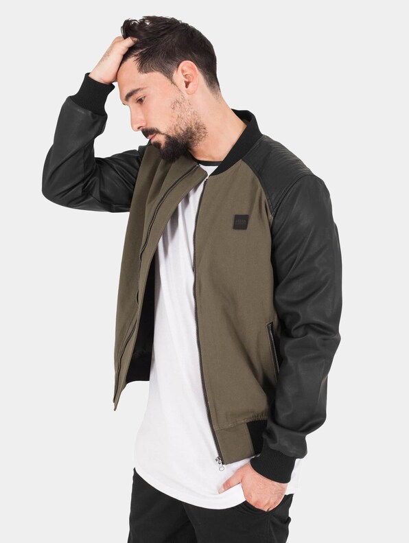 Cotton Bomber Leather-0