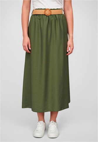 Cloud5ive Damen Longform Viskose Rock mit Gürtel