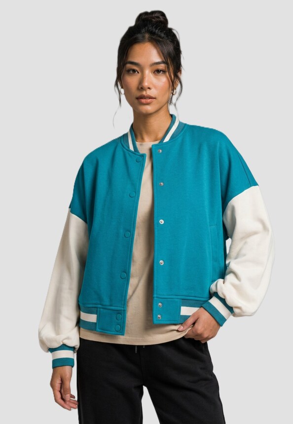 Ladies Oversized 2 Tone Terry-0