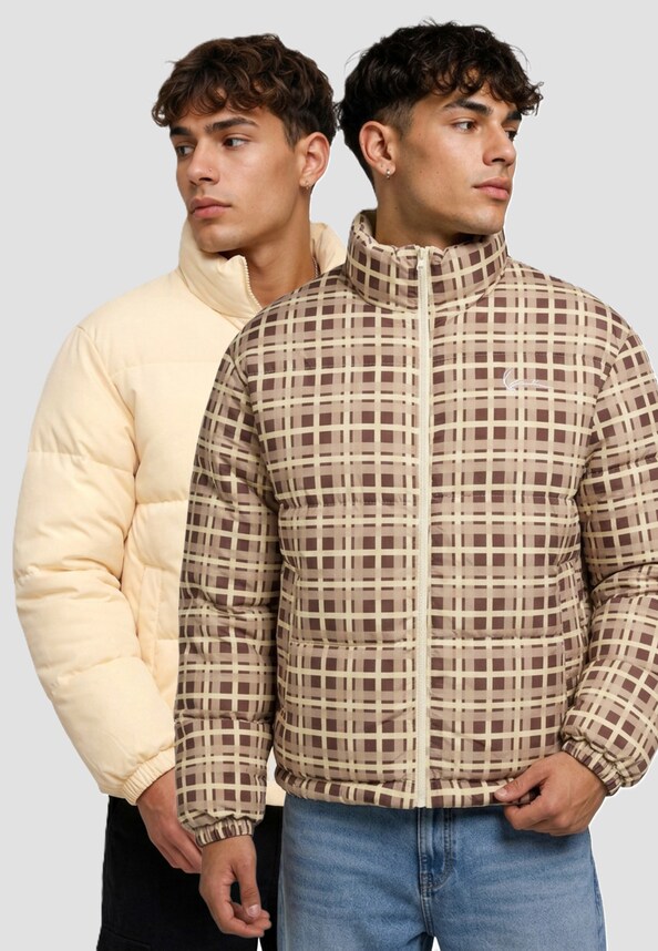 Signature Check Reversible Puffer -0