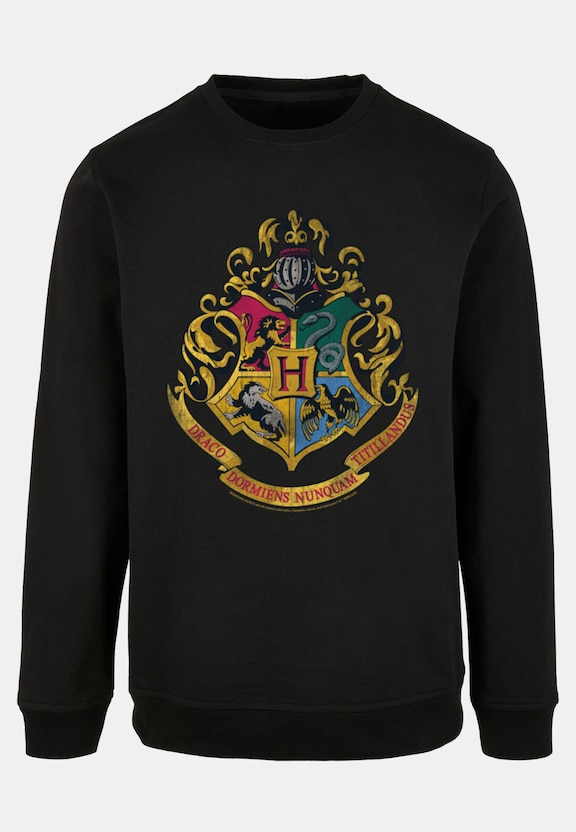 Harry Potter Distressed Hogwarts Crest Crewneck-0