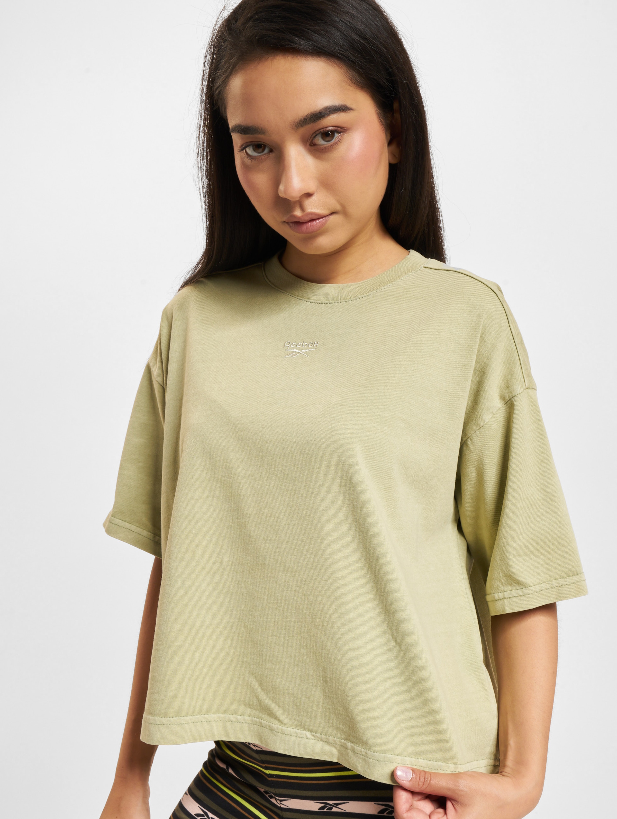 Reebok CL RBK ND Cropped T-Shirt Frauen,Unisex op kleur groen, Maat XS