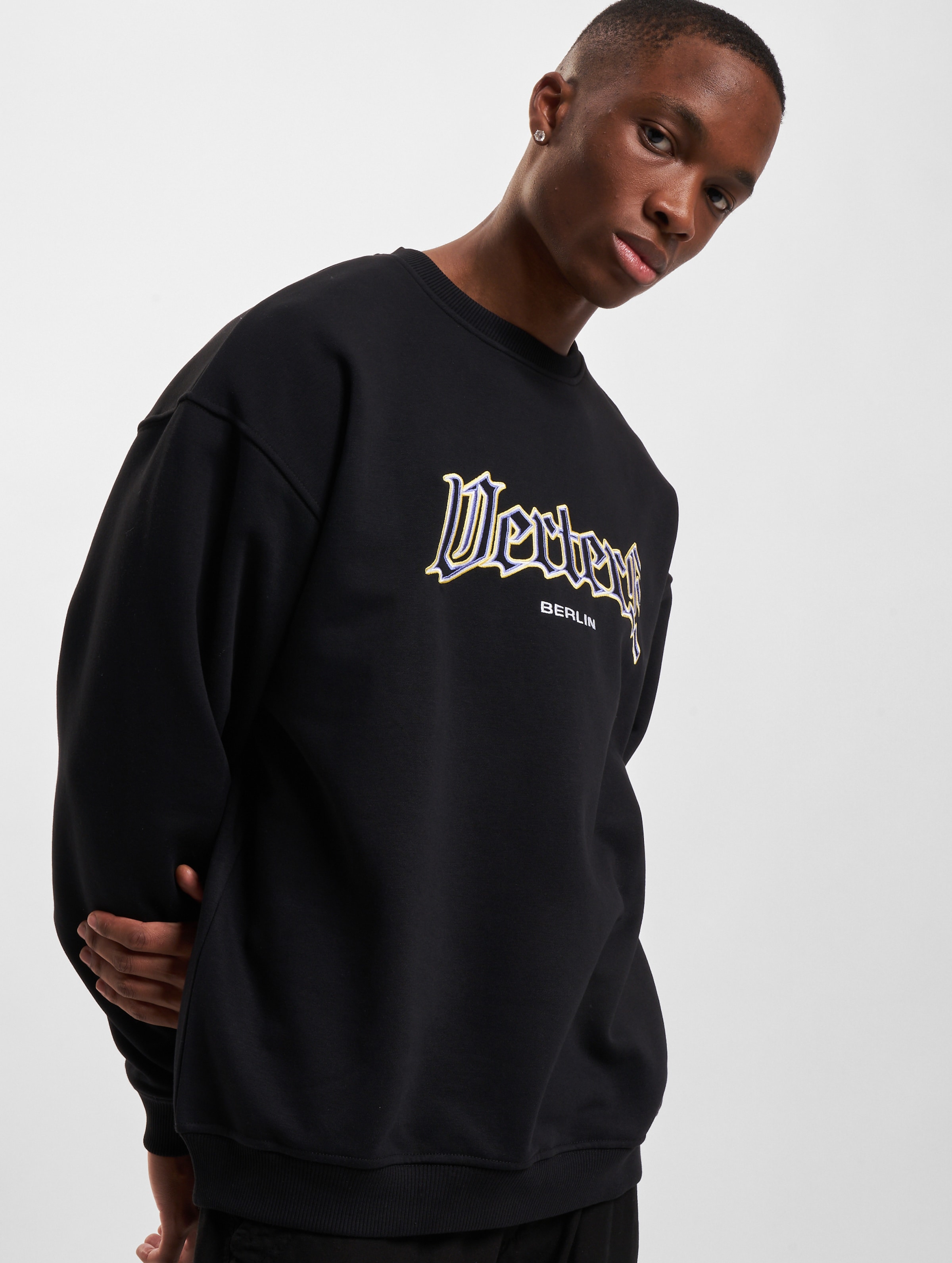 Vertere Berlin Glass Logo Sweater Mannen op kleur zwart, Maat XL