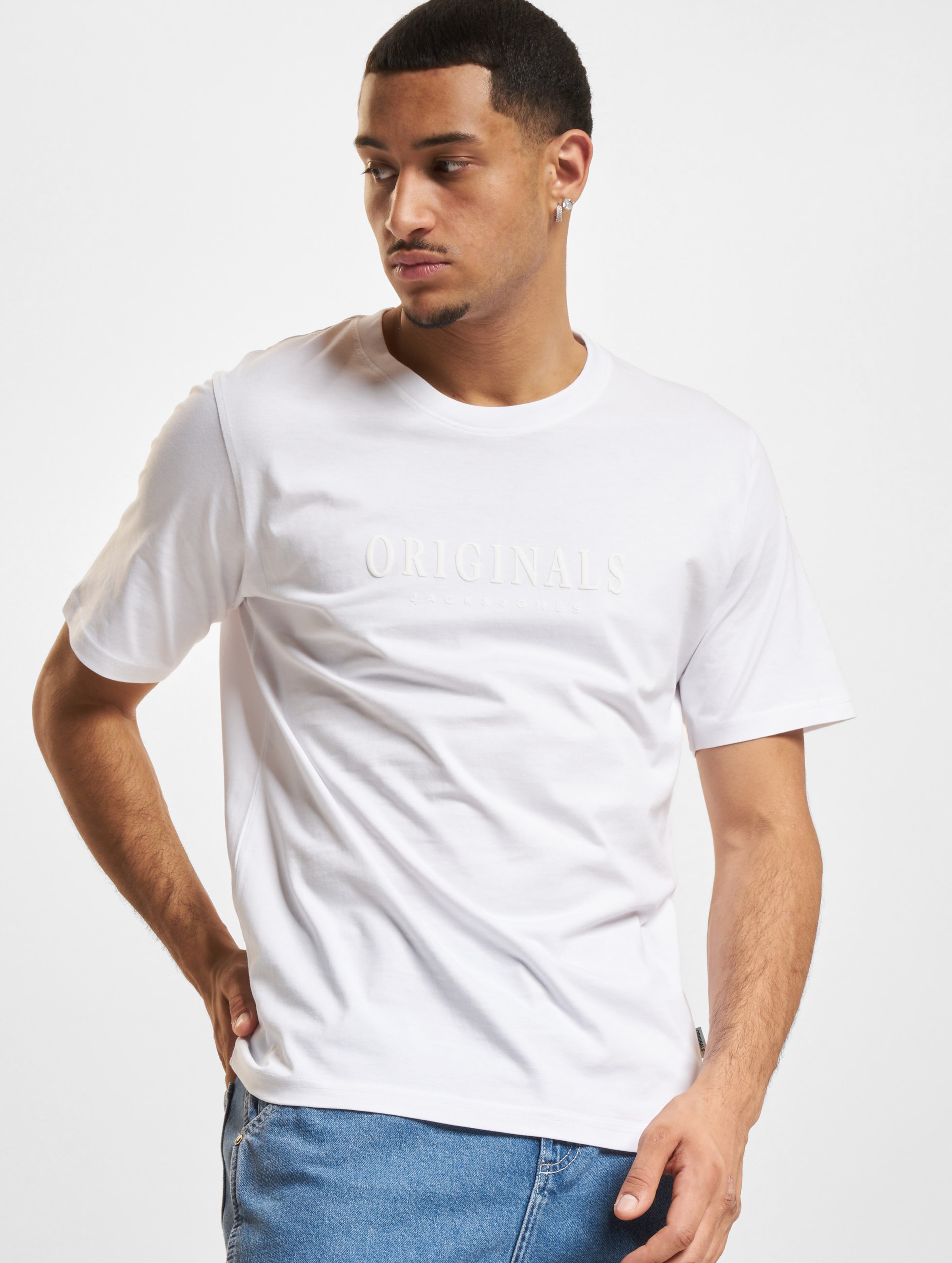 Jack & Jones Frederiksberg Crew Neck T-Shirts Männer,Unisex op kleur wit, Maat S