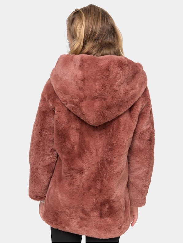 Girls Hooded Teddy Coat -1