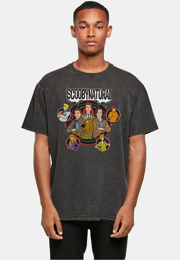 Scooby - Natural Characters Acid Washed Oversized Tee-0