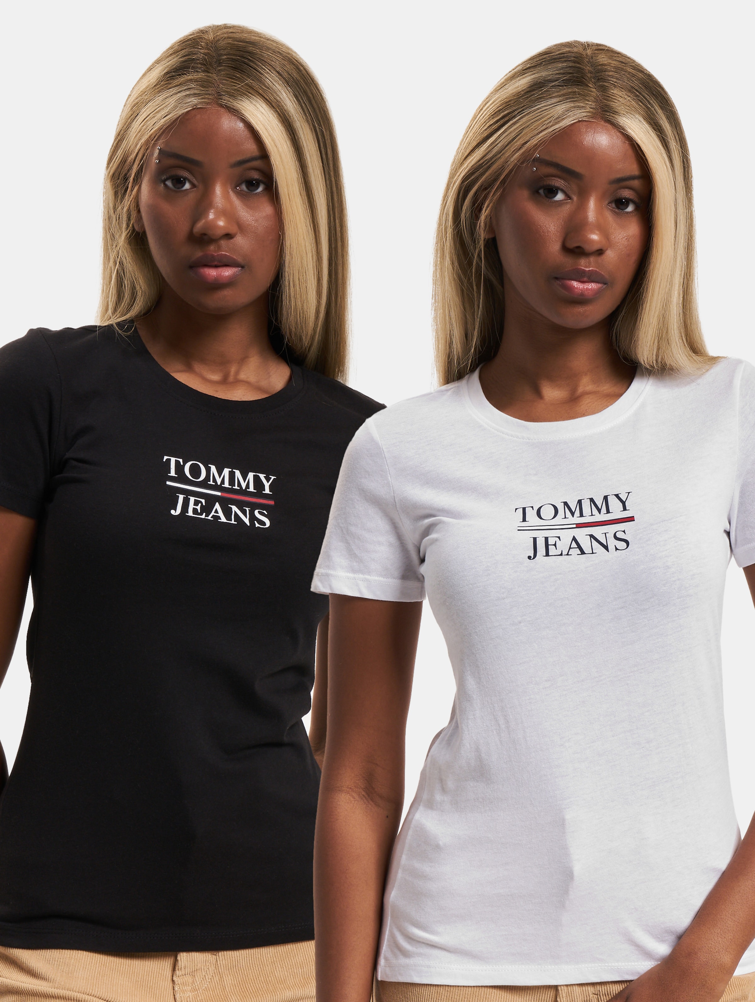 Tommy Jeans 2Pack Skinny Essential T-Shirts Vrouwen op kleur zwart, Maat M