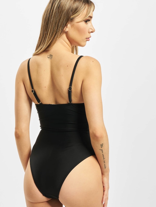 Missguided Double Buckle Detail Swimsuit-1