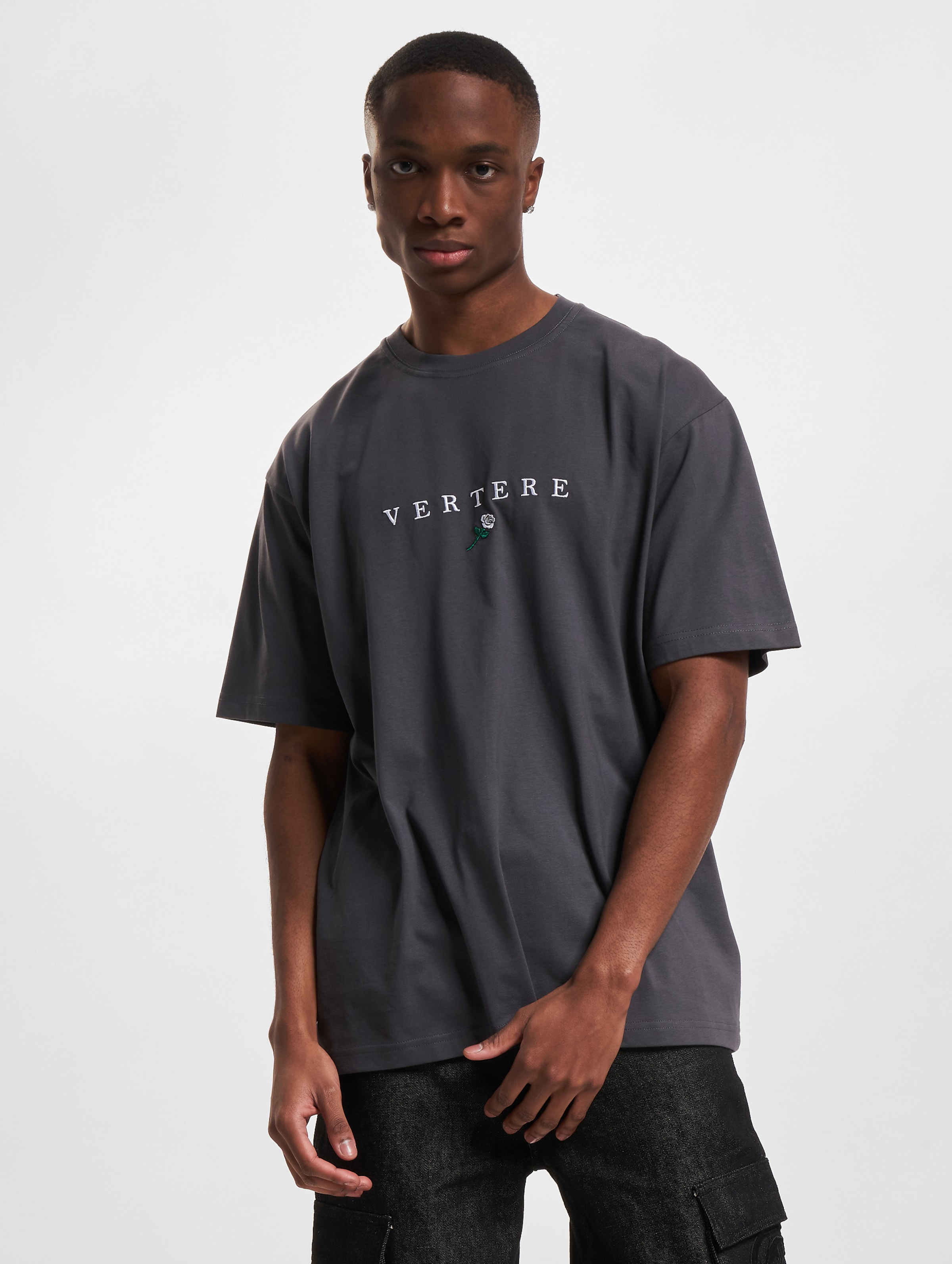 Vertere Berlin Rose T-Shirt Mannen op kleur zwart, Maat XXL