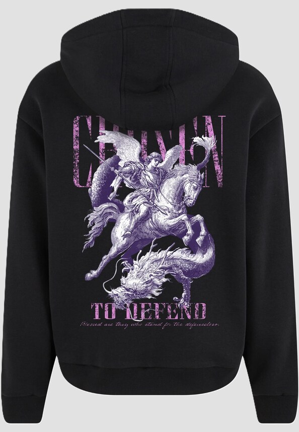 Chosen To Defend Fluffy Zip Hoody-3